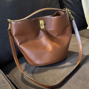 Elegant Brown Leather Women's Bag